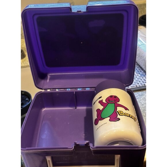 Barney Baby Bop Lunch Box with Thermos 1992 Thermos Brand School Days PreK Kids - Picture 4 of 8